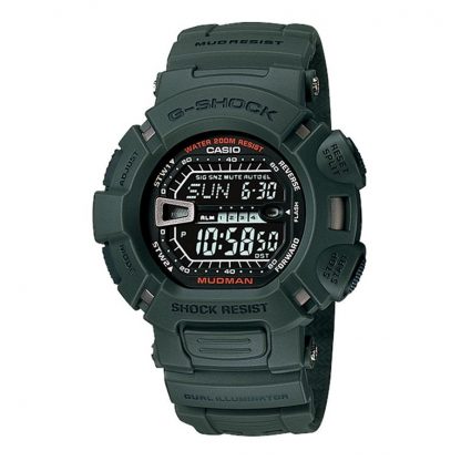 Casio G-Shock นาฬิกาข้อมือผู้ชาย สายเรซิ่น รุ่น G-9000,G-9000-3,G-9000-3V - สีเขียว