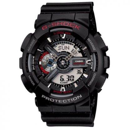 Casio G-Shock นาฬิกาข้อมือผู้ชาย สายเรซิ่น รุ่น GA-110,GA-110-1A  - สีดำ