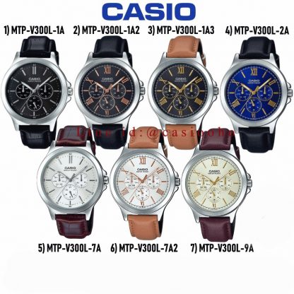 นาฬิกาCASIO รุ่น MTP-V300L-1A, MTP-V300L-1A2, MTP-V300L-1A3, MTP-V300L-2A, MTP-V300L-9Aของแท้ 100% รับประกัน 1 ปี