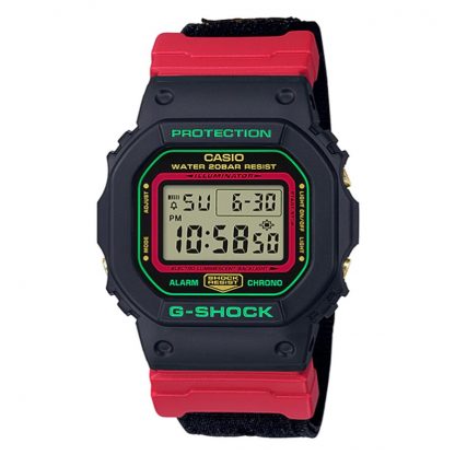 Casio G-Shock นาฬิกาข้อมือผู้ชาย สายไนล่อน รุ่น  DW-5600THC,DW-5600THC-1  - สีดำ